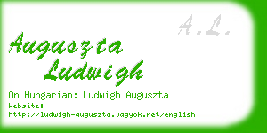 auguszta ludwigh business card